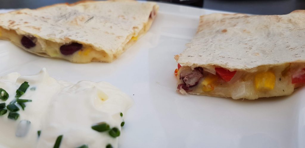 Quesadilla mit Creme fraiche