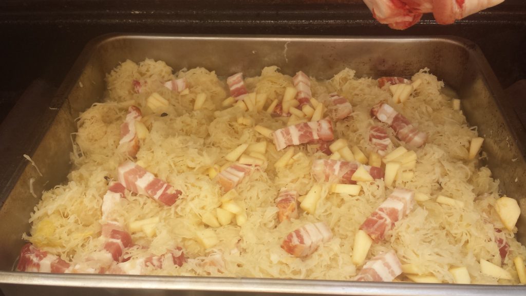 Sauerkraut mit Speck und Cidre