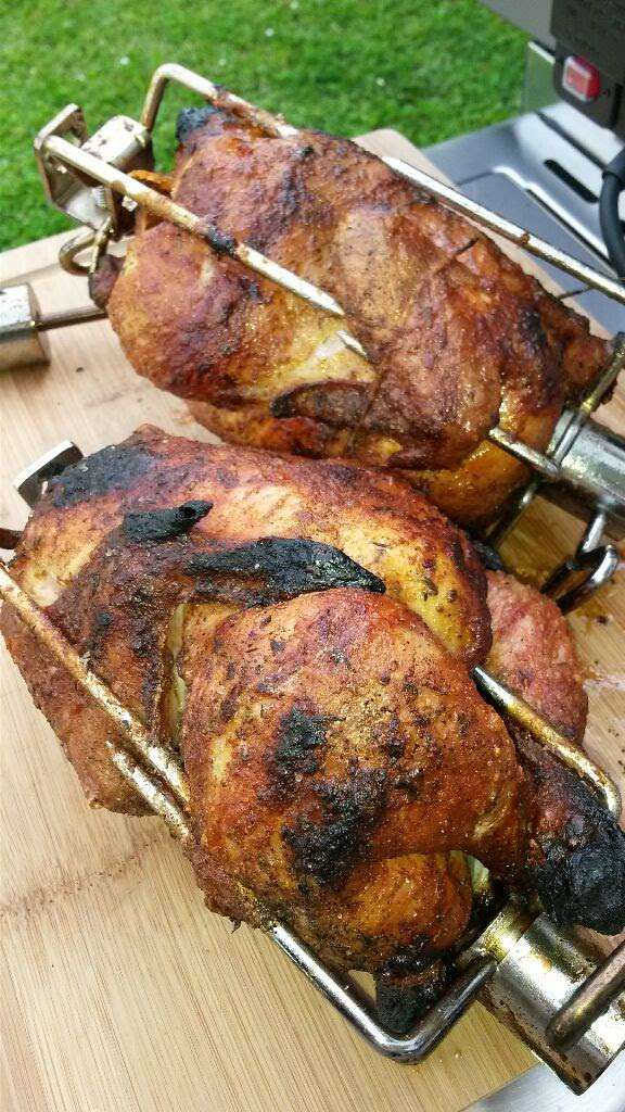 Hähnchen auf dem Drehspieß
